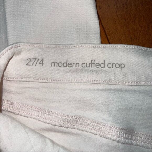 LOFT Blush Pink Modern Cuffed Crop Jeans - Picture 7 of 10